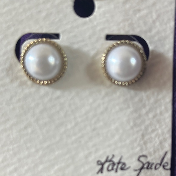 kate spade Jewelry - Kate Spade Pearl Button Earrings
